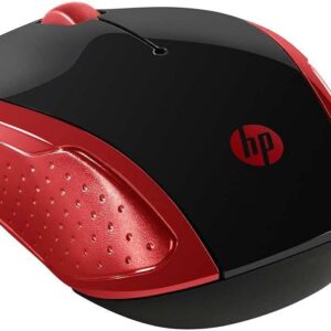 Mouse Sem Fio HP 200 Oman Vermelho – Sensor Óptico Ambidestro Receptor Nano 2,4Ghz Resoluções até 1000 DPI – 2HU82AA