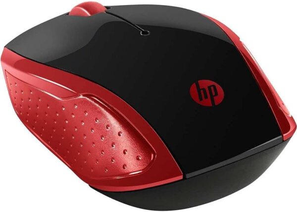 Mouse Sem Fio HP 200 Oman Vermelho - Sensor Óptico Ambidestro Receptor Nano 2,4Ghz Resoluções até 1000 DPI - 2HU82AA