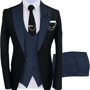 Blazer masculino de 3 peças para noivo, padrinhos, casamento, banquete, slim fit, jaquetas de negócios, casacos, calças, roupas de festa, conjuntos de ternos