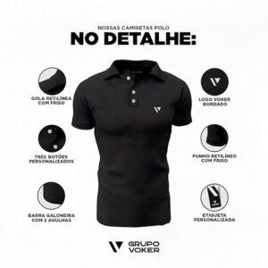 Camisa Gola Polo Voker Com Proteção Uv Premium