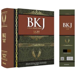 Bíblia King James 1611 de Estudo Holman – Duotone – 6° Edição Encadernação de couro – Livro interativo, 4 maio 2023