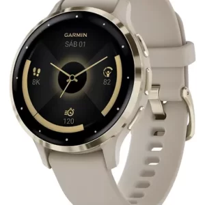 Relógio Garmin Venu 3s Cinza Com Dourado Esporte