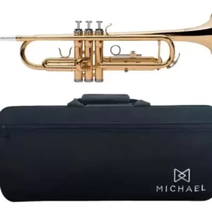 Trompete Michael Wtrm30 3 Válvulas Laqueado Com Capa Cor Dourado