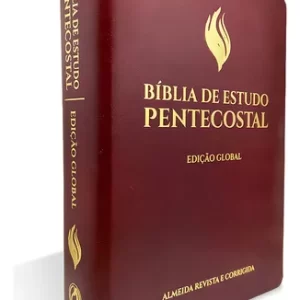 Bíblia De Estudo Pentecostal Edição Global Cor Marrom CPAD Letras Grandes Com Palavras De Jesus Em Vermelho