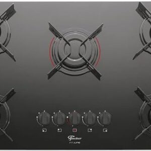 FISCHER COOKTOP À GÁS 5 BOCAS FIT LINE MESA VIDRO PRETO BIVOLT – 26343-57174