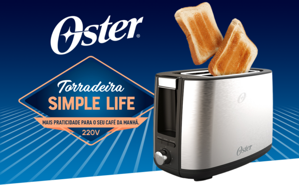 Oster Torradeira Simple Life, 220V, Inox, 650W, OTOR600